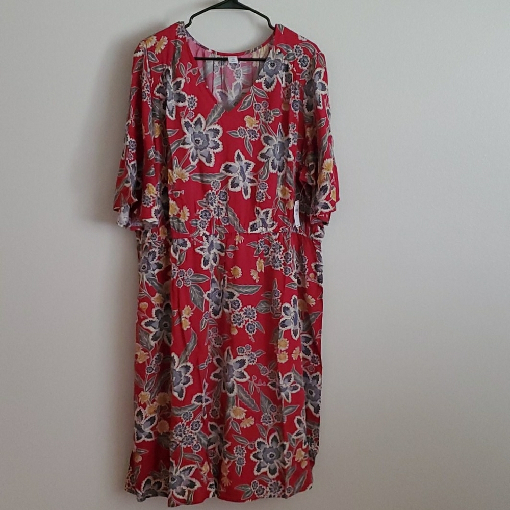 Flowered dress with empire waist 3X